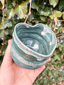 RIPPLE HEART POT - MILKY MATCHA